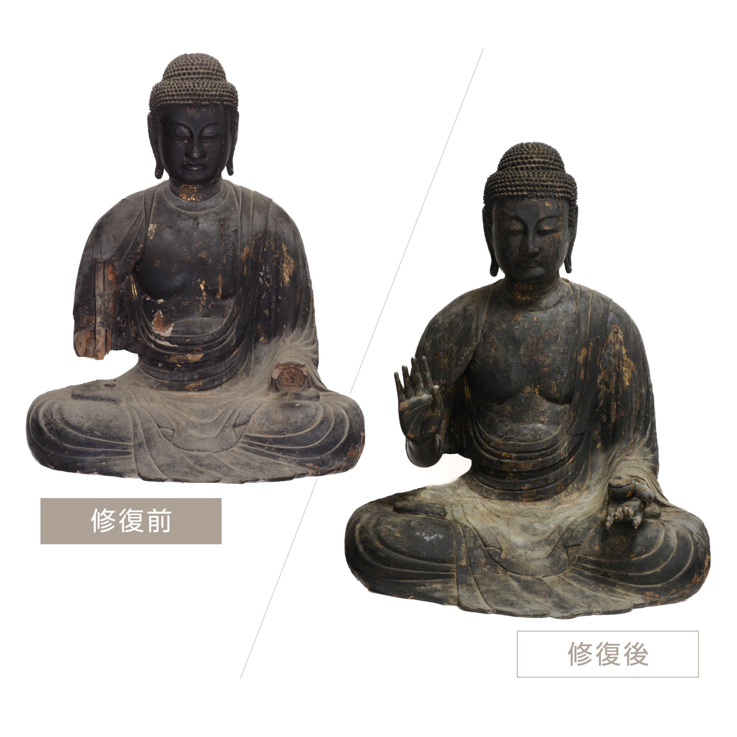 The Wooden Sitting Statue of Yakushi Nyorai_