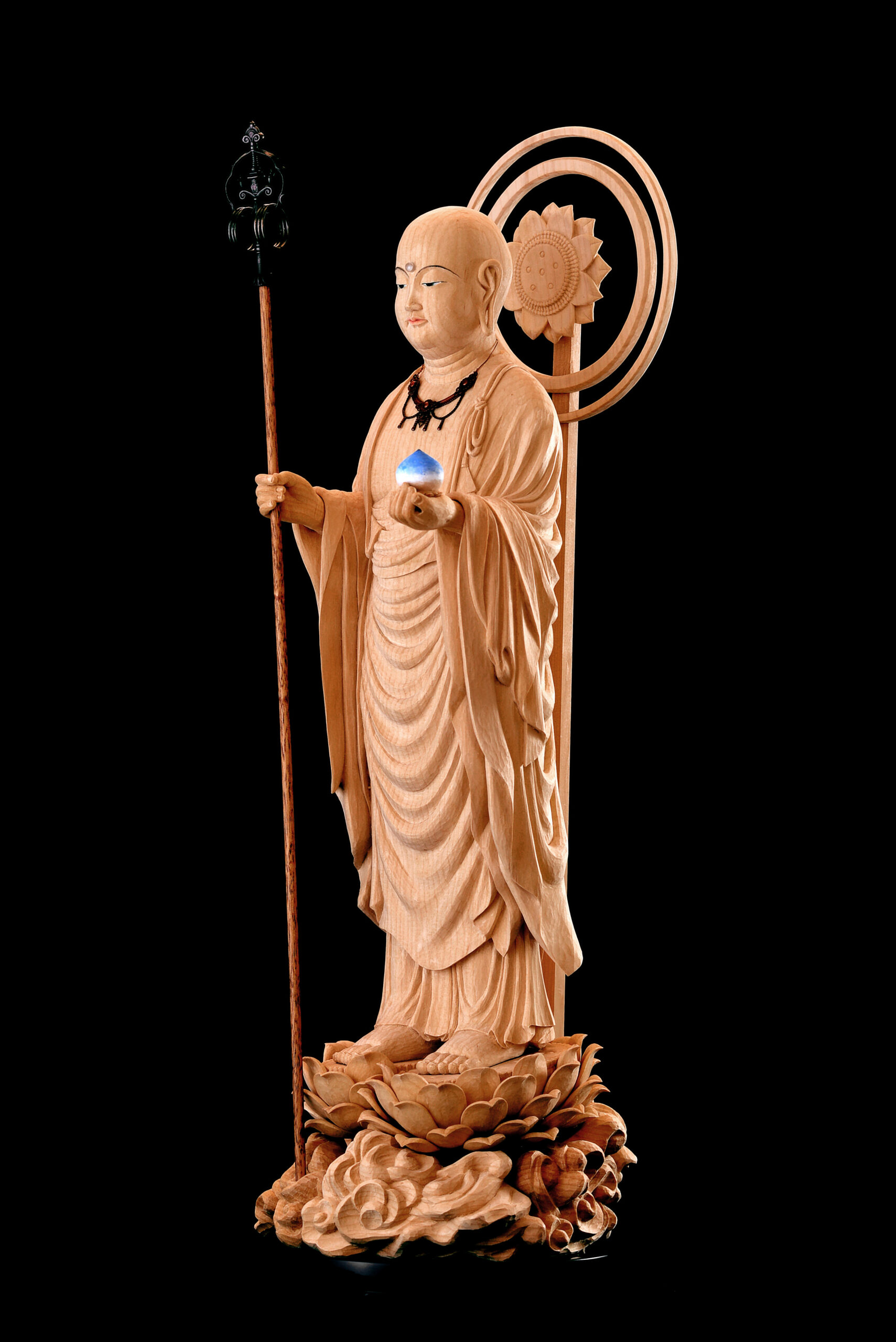 Jizo Bodhisattva Standing Statue_