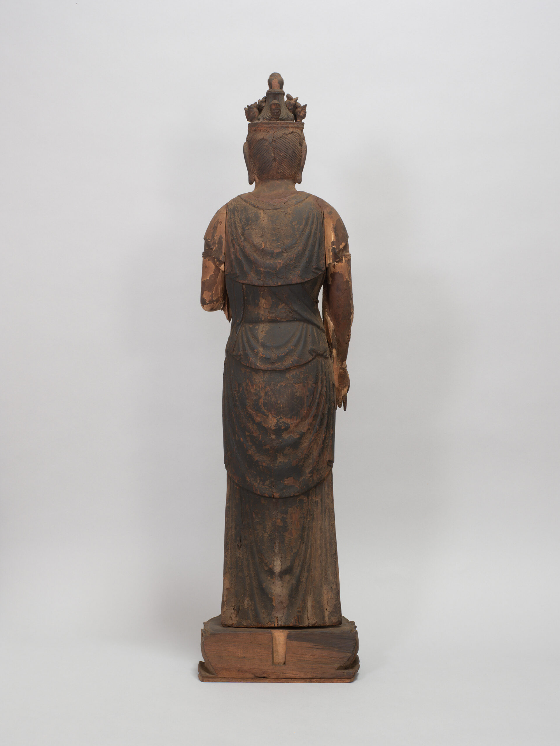 The Wooden Standing Statue of the Eleven-faced Kannon Bodhisattva_